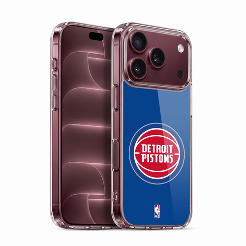 NBA Detroit Pistons Logo Blue Soft Gel Case for Apple iPhone 18 Pro