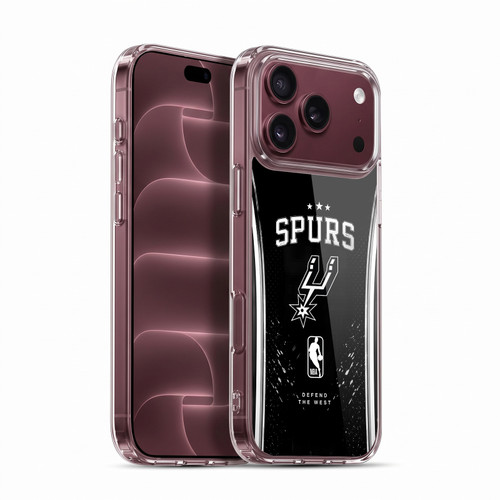 NBA San Antonio Spurs Silver Line Soft Gel Case for Apple iPhone 18 Pro Max