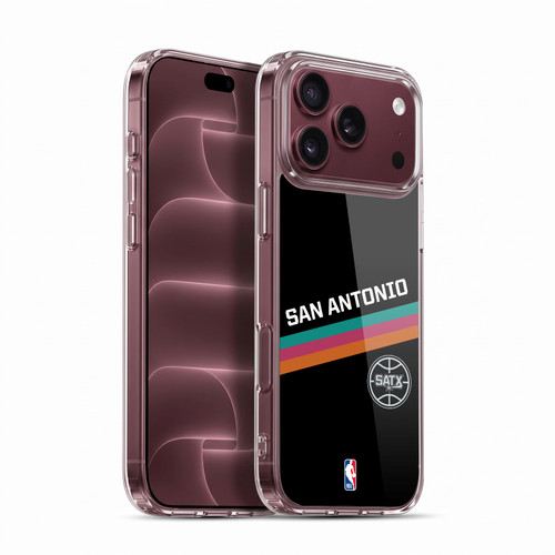 NBA San Antonio Spurs Logo Black Fiesta Design Soft Gel Case for Apple iPhone 18 Pro Max