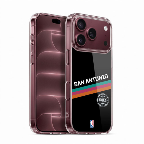 NBA San Antonio Spurs Logo Black Fiesta Design Soft Gel Case for Apple iPhone 18 Pro