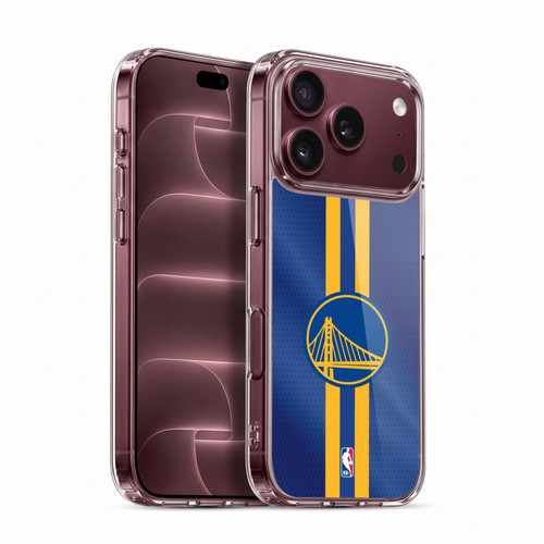 NBA Golden State Warriors Stripes Soft Gel Case for Apple iPhone 18 Pro