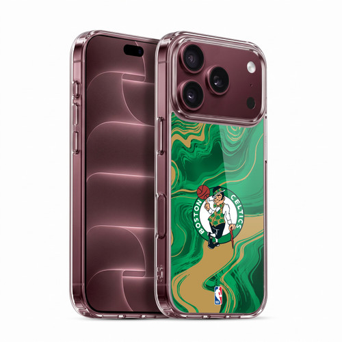 NBA Boston Celtics Marble Agates Soft Gel Case for Apple iPhone 18 Pro