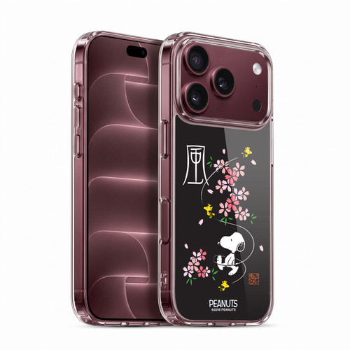 Peanuts Oriental Snoopy Cherry Blossoms Soft Gel Case for Apple iPhone 18 Pro