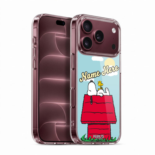 Custom Customised Personalised Peanuts Art Snoopy & Woodstock Soft Gel Case for Apple iPhone 18 Pro