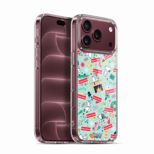 Custom Customised Personalised Peanuts Christmas Festive Pattern Soft Gel Case for Apple iPhone 18 Pro Max