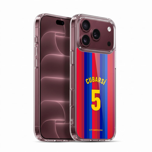 FC Barcelona 2026/27 Players Home Kit Pau Cubarsí Soft Gel Case for Apple iPhone 18 Pro Max