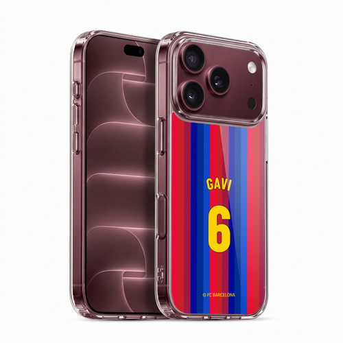 FC Barcelona 2026/27 Players Home Kit Gavi Soft Gel Case for Apple iPhone 18 Pro