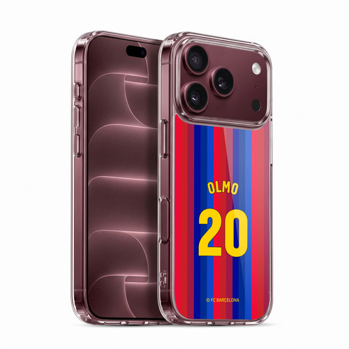 FC Barcelona 2026/27 Players Home Kit Dani Olmo Soft Gel Case for Apple iPhone 18 Pro