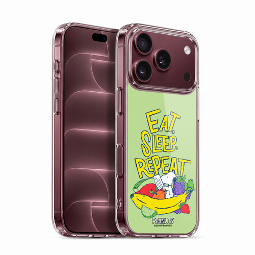 Peanuts Naturally Sweet Eat Sleep Snoopy Soft Gel Case for Apple iPhone 18 Pro