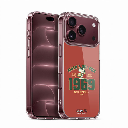 Peanuts Woodstock 50th Snoopy Guitar 1969 Soft Gel Case for Apple iPhone 18 Pro