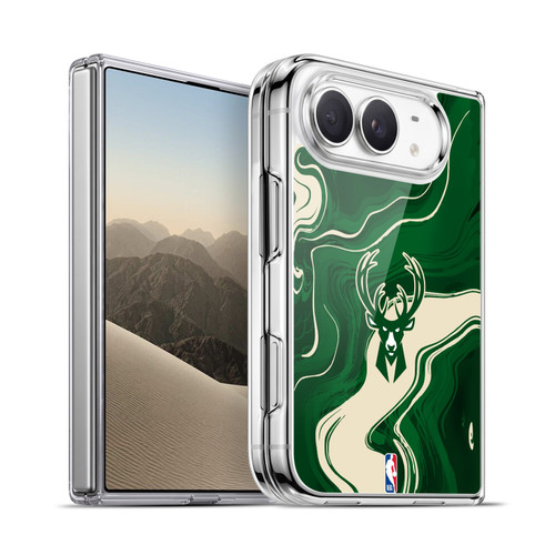 NBA Milwaukee Bucks Marble Agates Soft Gel Case for Apple iPhone Duo