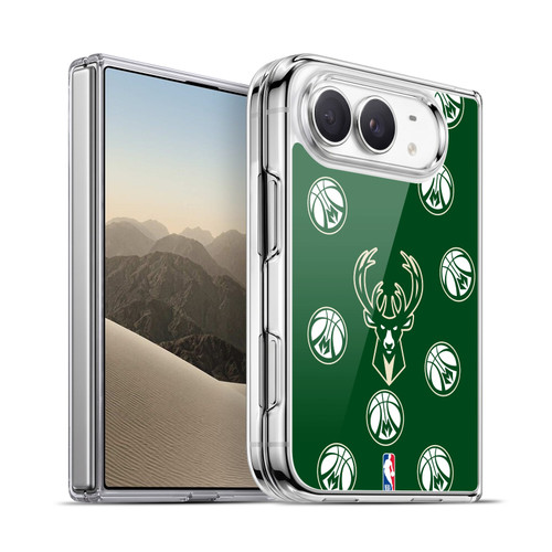 NBA Milwaukee Bucks Patterns Soft Gel Case for Apple iPhone Duo