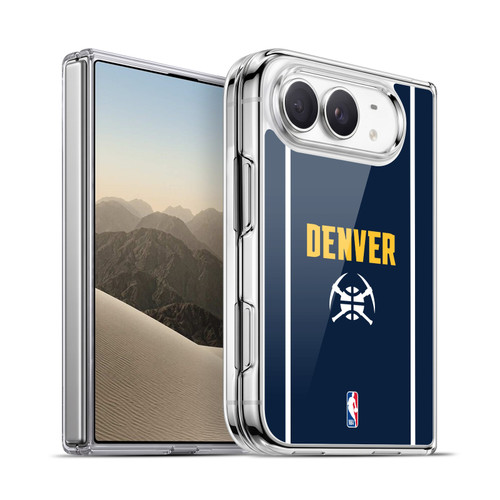 NBA Denver Nuggets Logo Midnight Blue Design Soft Gel Case for Apple iPhone Duo