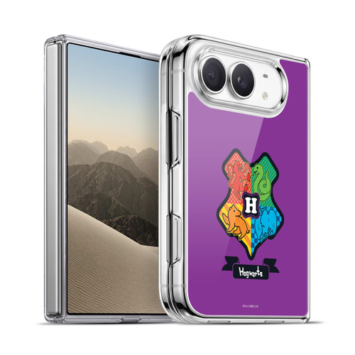 Harry Potter Deathly Hallows I Hogwarts Crest Soft Gel Case for Apple iPhone Duo