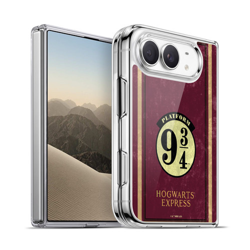 Harry Potter Locations Typography Platform 9 3/4 Soft Gel Case for Apple iPhone Duo