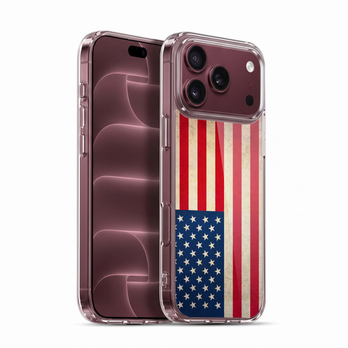 Head Case Designs Football Vintage Flags United States American USA Soft Gel Case for Apple iPhone 18 Pro Max