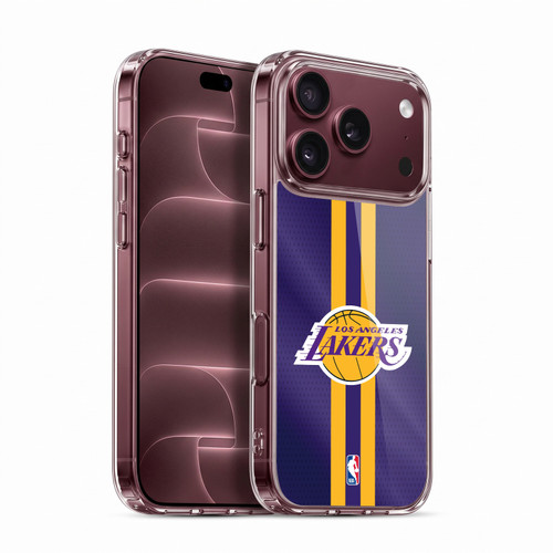 NBA Los Angeles Lakers Stripes Soft Gel Case for Apple iPhone 18 Pro