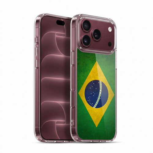 Head Case Designs Football Grunge Country Flags Brazil Brazilian Brasil Soft Gel Case for Apple iPhone 18 Pro Max