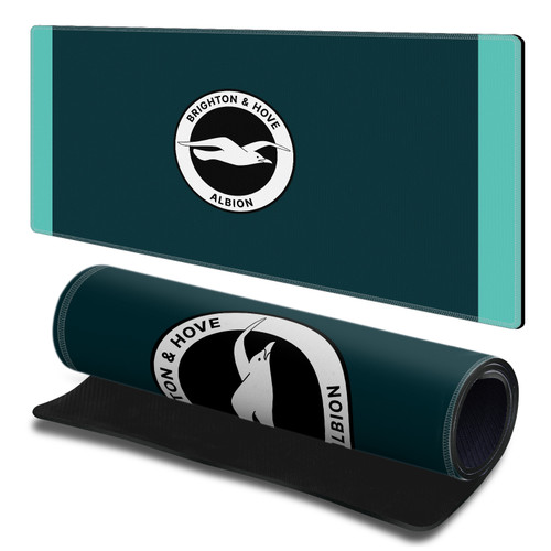 Brighton & Hove Albion F.C 2026/27 Badge Kit Third Gaming Office Desk PC Keyboard Mouse Mat Pad 23.62 x 11.81 x 0.12 inches (600 x 300 mm) - L