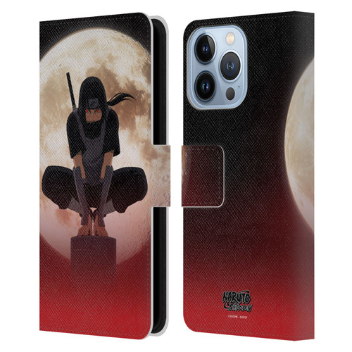 Naruto Shippuden Character Art Itachi Uchiha Moon Leather Book Wallet Case Cover For Apple iPhone 13 Pro