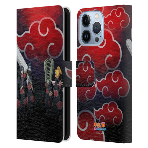 Naruto Shippuden Key Art Akatsuki Leather Book Wallet Case Cover For Apple iPhone 13 Pro