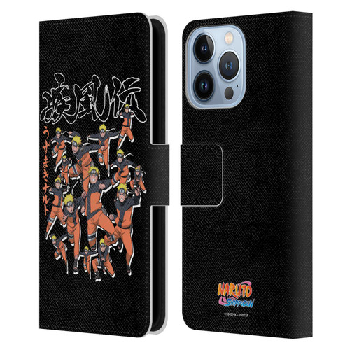 Naruto Shippuden Art Kage Bunshin Leather Book Wallet Case Cover For Apple iPhone 13 Pro