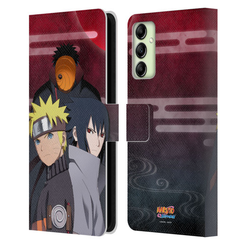 Naruto Shippuden Key Art Obito Naruto Sasuke Leather Book Wallet Case Cover For Samsung Galaxy A14 5G