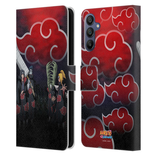 Naruto Shippuden Key Art Akatsuki Leather Book Wallet Case Cover For Samsung Galaxy A15