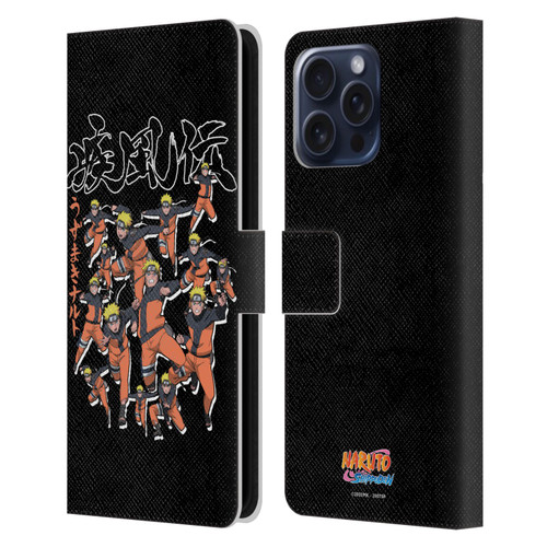 Naruto Shippuden Art Kage Bunshin Leather Book Wallet Case Cover For Apple iPhone 16 Pro Max