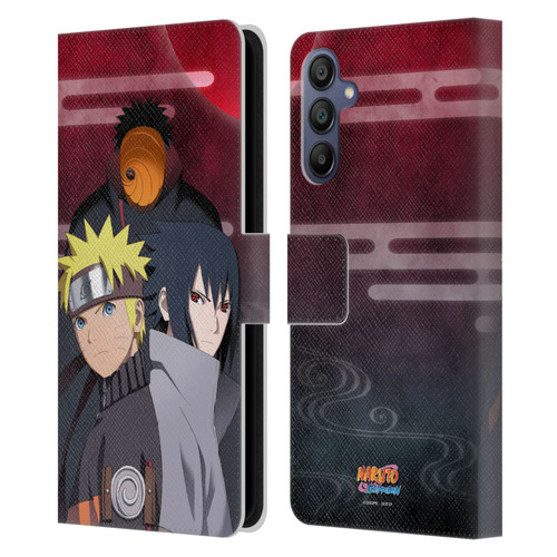 Naruto Shippuden Key Art Obito Naruto Sasuke Leather Book Wallet Case Cover For Samsung Galaxy A15
