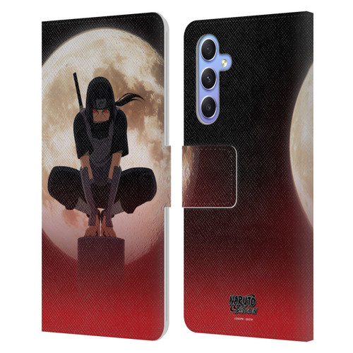 Naruto Shippuden Character Art Itachi Uchiha Moon Leather Book Wallet Case Cover For Samsung Galaxy A34 5G