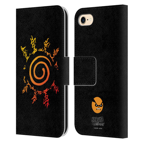 Naruto Shippuden Iconic Kurama Seal Leather Book Wallet Case Cover For Apple iPhone 7 / 8 / SE 2020 & 2022