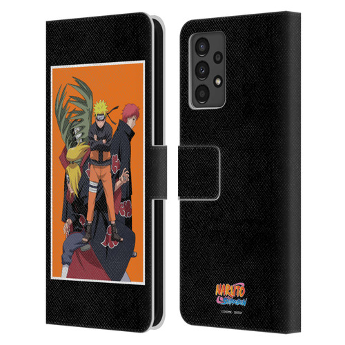 Naruto Shippuden Art Akatsuki Organization Leather Book Wallet Case Cover For Samsung Galaxy A13 (2022)