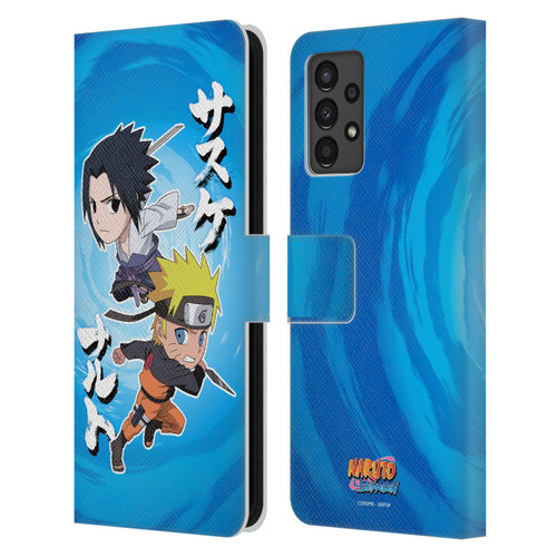 Naruto Shippuden Art Chibi Sasuke Naruto Leather Book Wallet Case Cover For Samsung Galaxy A13 (2022)