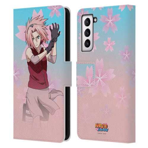 Naruto Shippuden Character Art Sakura Haruno Leather Book Wallet Case Cover For Samsung Galaxy S21 5G