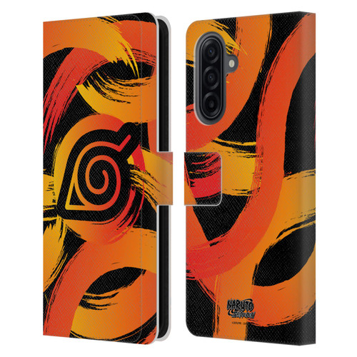 Naruto Shippuden Iconic Konoha Nine Tails Leather Book Wallet Case Cover For Samsung Galaxy A17 4G / 5G