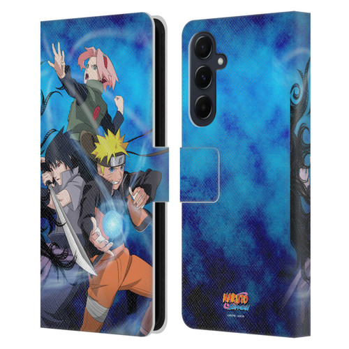 Naruto Shippuden Key Art Team 7 Leather Book Wallet Case Cover For Samsung Galaxy A55 5G