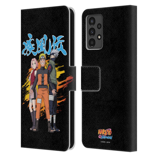 Naruto Shippuden Art Sakura, Naruto, Kakashi Leather Book Wallet Case Cover For Samsung Galaxy A13 (2022)