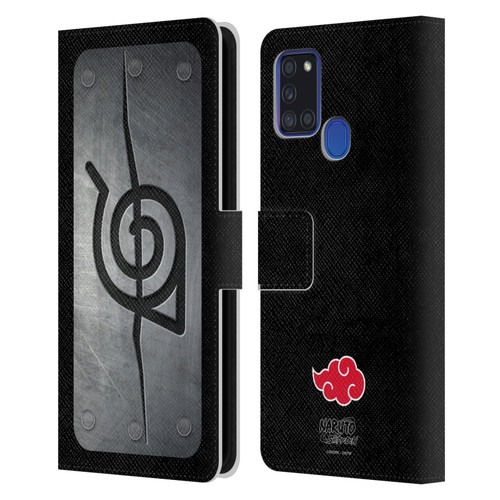 Naruto Shippuden Iconic Itachi Headband Leather Book Wallet Case Cover For Samsung Galaxy A21s (2020)