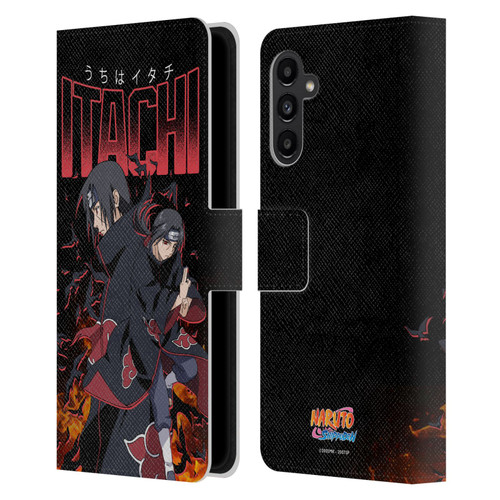 Naruto Shippuden Art Itachi Uchiha Leather Book Wallet Case Cover For Samsung Galaxy A13 5G (2021)
