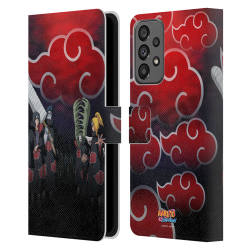 Naruto Shippuden Key Art Akatsuki Leather Book Wallet Case Cover For Samsung Galaxy A73 5G (2022)