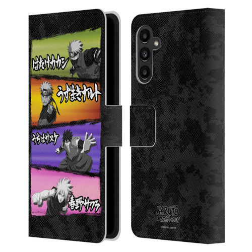 Naruto Shippuden Art Kakashi Naruto Sasuke Sakura Leather Book Wallet Case Cover For Samsung Galaxy A13 5G (2021)