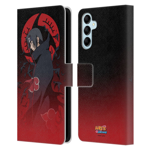 Naruto Shippuden Character Art Itachi Uchiha Leather Book Wallet Case Cover For Samsung Galaxy M14 5G