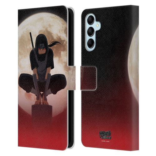 Naruto Shippuden Character Art Itachi Uchiha Moon Leather Book Wallet Case Cover For Samsung Galaxy M14 5G