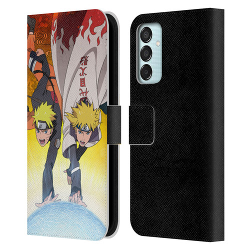 Naruto Shippuden Key Art Naruto And Minato Leather Book Wallet Case Cover For Samsung Galaxy M15/F15 5G