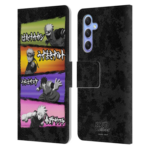 Naruto Shippuden Art Kakashi Naruto Sasuke Sakura Leather Book Wallet Case Cover For Samsung Galaxy A34 5G