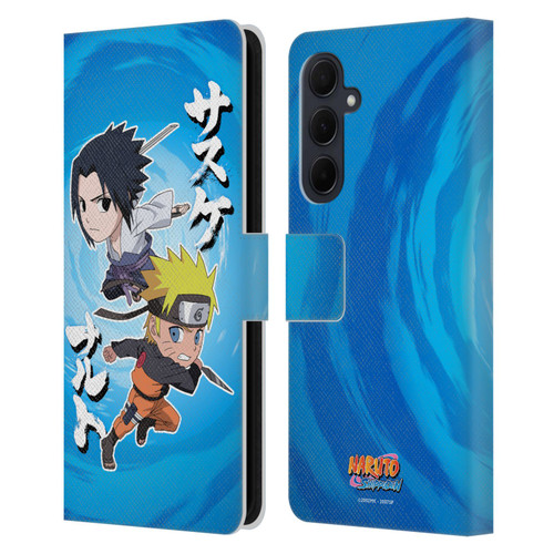 Naruto Shippuden Art Chibi Sasuke Naruto Leather Book Wallet Case Cover For Samsung Galaxy A35 5G