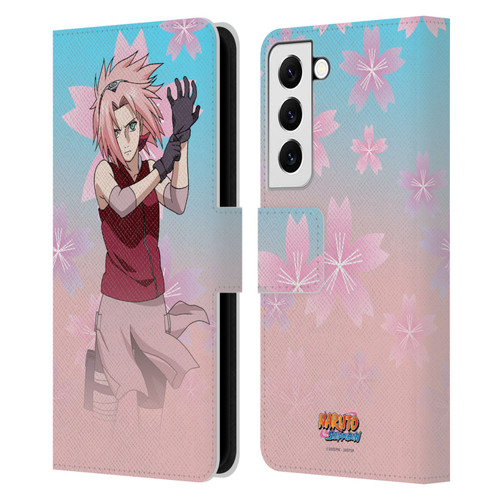 Naruto Shippuden Character Art Sakura Haruno Leather Book Wallet Case Cover For Samsung Galaxy S22 5G