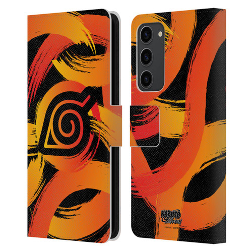 Naruto Shippuden Iconic Konoha Nine Tails Leather Book Wallet Case Cover For Samsung Galaxy S23+ 5G