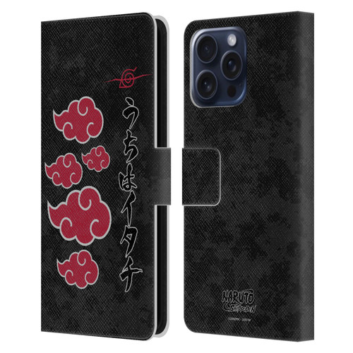 Naruto Shippuden Art Akatsuki Logotype Leather Book Wallet Case Cover For Samsung Galaxy S25 FE